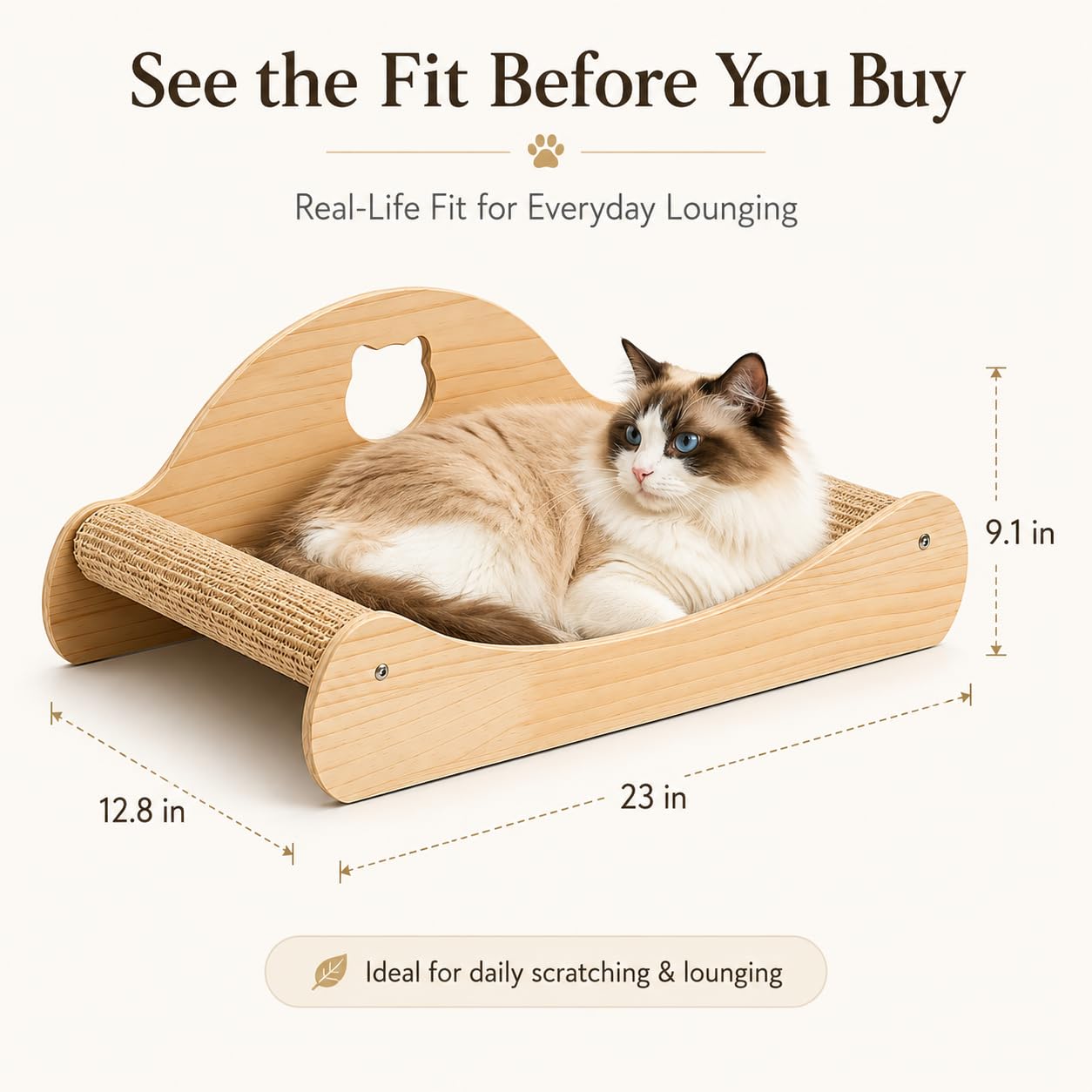 Amazon | Avont 猫用 爪磨き 爪とぎ おもちゃ ベッド 木製 ストレス